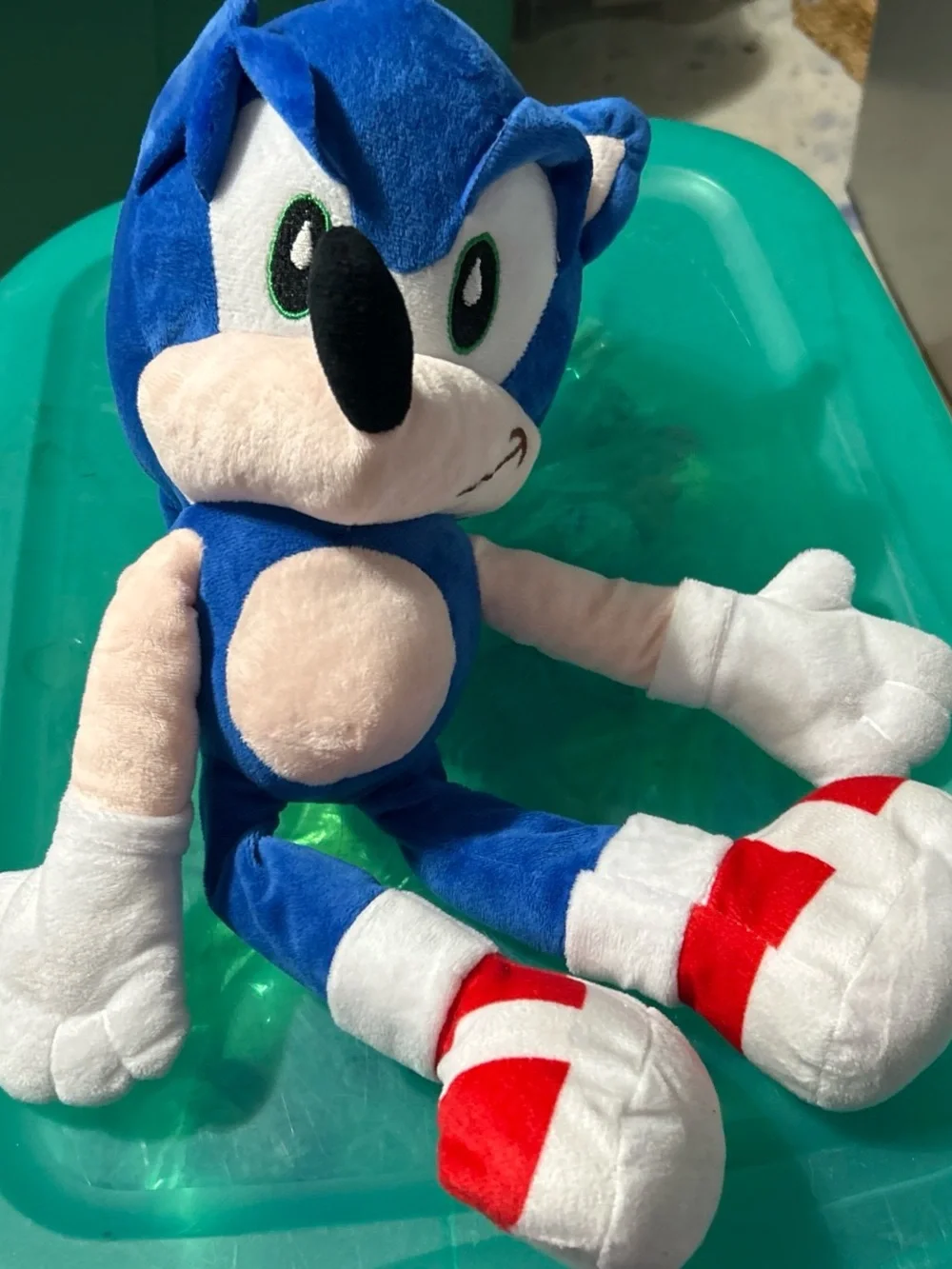 Blue Plush Hedgehog Character Toy - Soft Stuffed Plush